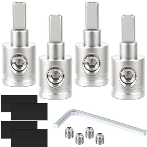 Builimeer 0 Gauge to 4 Gauge Reducer Connector (4PCS) - Create Secure Power & Ground Connections for Car Amplifier Stereo Installation | Heavy-Duty Nickel Plated Brass with Terminals & Heat Shrink