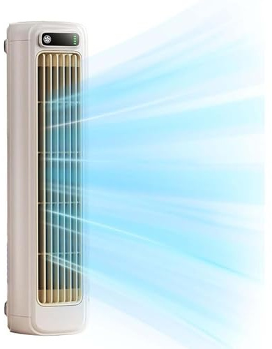 Aire acondicionado portátil, ventilador de torre de escritorio con pantalla táctil LED, 3 velocidades, enfriador de aire para habitación y patio