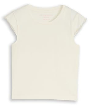 TOM TAILOR Mädchen Kinder T-Shirt mit Wellensaum-Ärmel