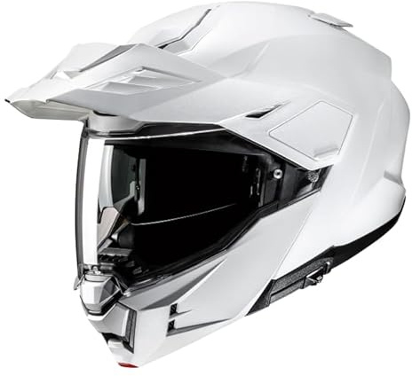 HJC I80 Pearl White Flip Front Modular Adventure Motorcycle Helmet