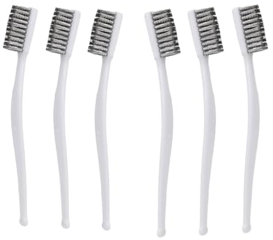 6Pcs Small Wire Brush, Mini Wire Brushes for Cleaning, Wire Brushes for Rust Removal, Metal Brush, Cleaning Brush for Welding Slag, Stain, Rust and Paint Removal