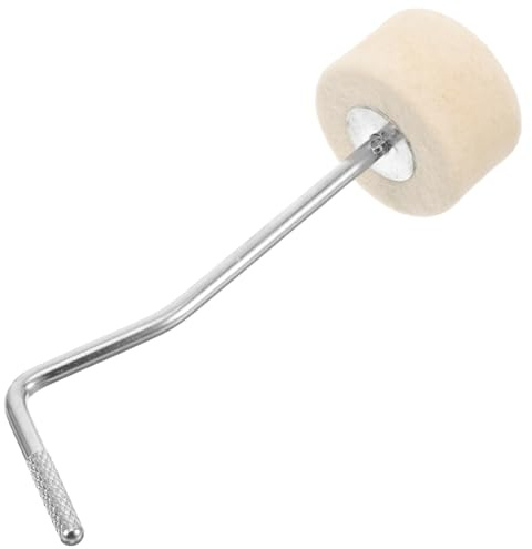 HOODANCOS Bass Drum Pedal Schlägel aus Metall mit Filzpad Langlebig für Vollen Tiefton für Professionelle Schlagzeuger und Schüler im Schlagzeugzubehör