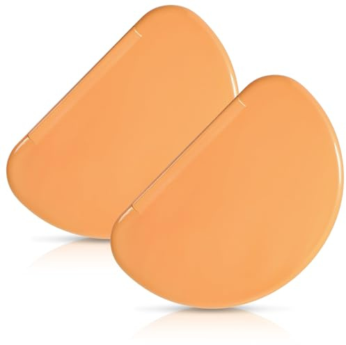 2 Pcs Silicone Dough Scraper Bowl Scraper Silicone Bread Dough Scraper Curved Edge Flexible Bowl Scrapers for Baking Food Scrapers for Sourdough Bread Proofing Basket Pastry Cutter Tool, Orange