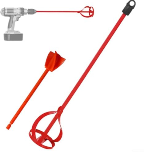High-Speed Steel Grout Mixer for Electric Drills – 80mm x 400mm Reusable Paddle for Paint, Epoxy Resin & Silicone Mixing in 1-Gallon Containers, DIY & Professional Use