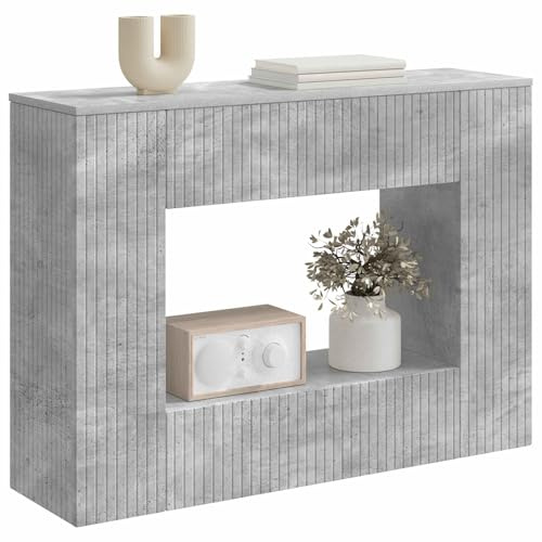 vidaXL Konsolentisch Betongrau 101 x 29 x 74 cm Holzwerkstoff