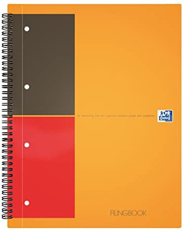 Oxford Activebook Interantional A5, liniert, 160 Seiten, versetzbares Register, Dokumententasche, 5 Stück