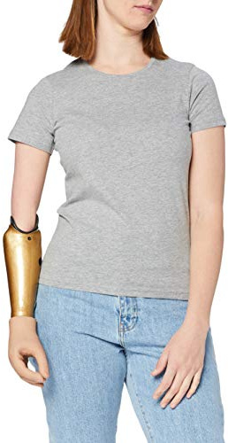 Stedman Apparel Women's Classic-T/ST2600 Regular Fit Short Sleeve T-Shirt, Grey Heather, Size 14 (Manufacturer Size:Large)