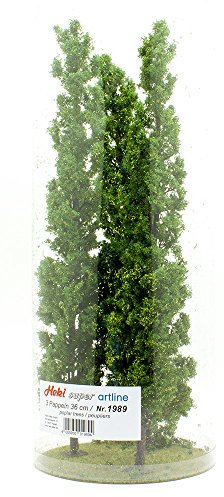 Heki 1989 Pappelbäume, 3 Stück, Höhe 36 cm, Mehrfarbig