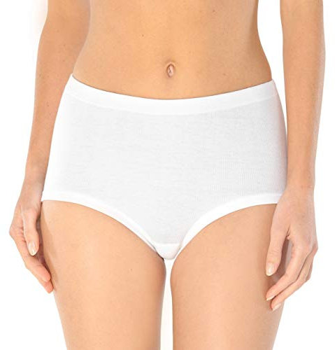 Schiesser Damen Taillenslip Maxi Feinripp 6er Pack, Größe:42;Farbe:weiss-100