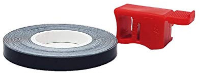 4R Quattroerre.it 10231 Wheel Stripes Tiras Reflectantes para Llantas de Moto con Aplicador, Negro, 5 mm x 6 mt