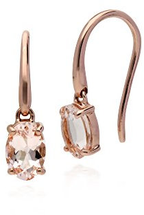 Gemondo 9ct Rose Gold 0.81ct Morganite Oval Drop Earrings