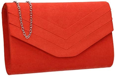 SWANKYSWANS Women's Samantha Clutch Bag, Scarlet Orange, One Size