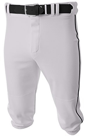 A4 Baseball-Hose für Jungen, Weiß/Schwarz, XS