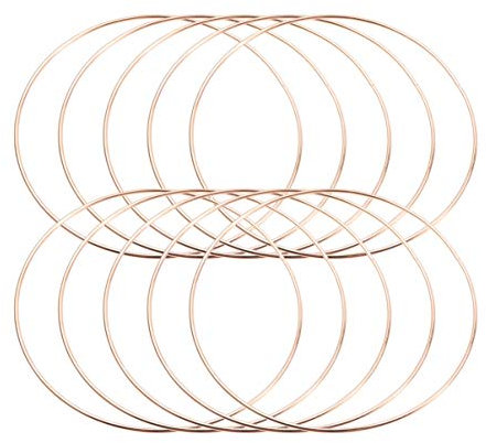 10pcs Metallringe Creolen Makramee Ringe Metall Dreamcatcher Ringe Creolen für DIY Handwerk Traumfänger 160mm