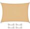 CelinaSun Sonnensegel wasserdicht inkl Befestigungsseile Premium PES wasserabweisend imprägniert Rechteck 2,5 x 3 m Sand beige