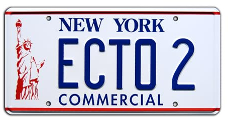 Ghostbusters 2 | ECTO 2 | Metal Stamped License Plate