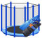 walexo Trampolin Randabdeckung + Sicherheitsnetz für 8 Stangensysteme (427 cm Ø, Blau/Blau)
