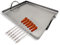 DOJA Barcelona | Llauna Caracoles de Hierro + Pinchos para Caracoles | Plancha Hierro Rectangular 26x30 + 6 Palillos Metálicos Reutilizables | Llauna Cargols y Mini Tenedores | Llauna Pequeña