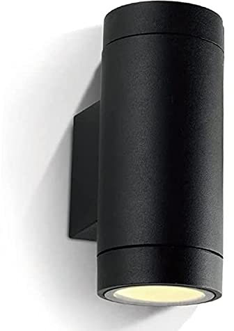 MILI Aussenleuchte Aussenlampe Wand, IP54 Spritzwassergeschützt, GU10 / Schwarz Aluminium Up and Down Außenlampe Außenleuchte (6426 Schwarz GU10)