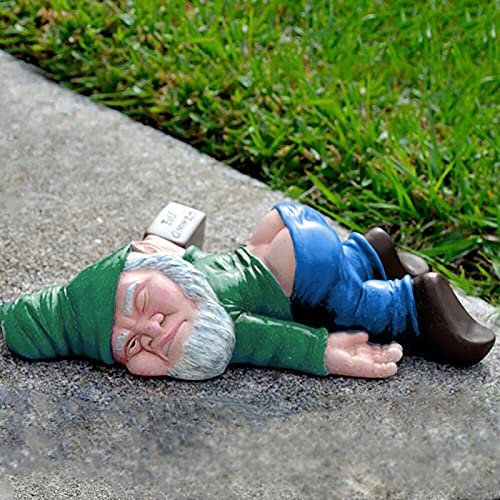MAIGOIN Gartendeko Betrunkener Zwerg Lustig Gartenzwerg Dekoration Der Geheime Garten Ornament Dekoration Wetterfest