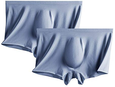 Koyokiz Herren-Unterwäsche, schnelltrocknend, weich, Eisseide, Satin, Reisetasche, Unterwäsche, Grau-a-2, Medium