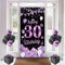 30. Geburtstag Frau Deko, 30 Geburtstagsbanner, Banner 30 Geburtstag Frauen und Männer, Lila Dekoration Banner Hintergrund, Extra Große Geburtstags 30 Schild Poster zum Geburtstagsfeier Deko