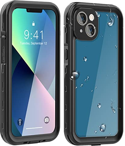 AICase - Carcasa impermeable para iPhone 13 (6,1), protección integral contra la nieve, el polvo y los golpes, con certificación IP68, protección completa, resistente al agua, carcasa protectora para