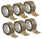 Waytex 930707 Ruban Adhésif d'Emballage Marron, Silencieux, en Polypropylène épaisseur 28 microns, Largeur 50mm, Longueur 66m, Pack de 6 rouleaux