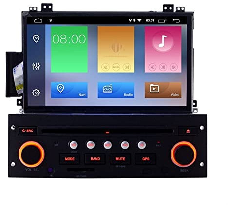 KOPHENIX Ljda Android 10 Player Multimedia Fit for Citroen C5 1 Din Car Radio AutoAudio Wifi gps Estéreo de navegación CD de DVD Volante (Color : Black)