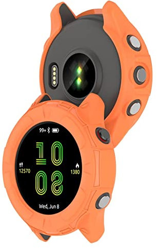 FTRONGRT Cover per Garmin Forerunner 255, TPU morbido, Resistente Agli Urti, Custodia per Garmin Forerunner 255 Smartwatch.Arancia