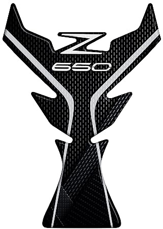 Paraserbatoio.it Adhesivo resinado efecto 3D para moto compatible con Kawasaki Z650 (Dark, protector de barras)