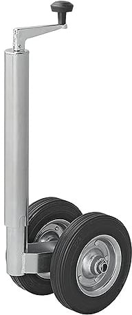 Anhänger Stützrad Zwillingsstützrad 48mm Vollgummireifen Naturkautschuk 200x50mm Bugrad für Wohnwagen