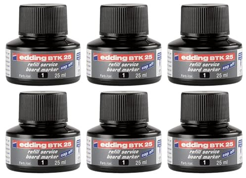 EDDING 6 Nachfülltinten BTK25 ml pro Capilarity für Whiteboard-Marker