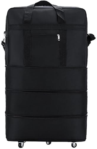 Holdall Wheeled, bolsa de lona con ruedas Gran capacidad expandible una maleta plegable con ruedas de 360 ° Ruedas impermeables Oxford Holdall Multifunción Bolsa de viaje multifunción para hombres Vi