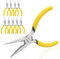 BOOSDEN 5 Needle Nose Pliers, Long Nose Pliers Set with Side Cutter,Mini Fine Needle Nose Pliers with Comfort Grip, Small Precision Needle Nose Pliers for Electronics, Craft, Jewelry Making, 10 PACK