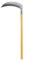 Tradineur - Hoz de jardín con mango de madera, herramienta para podar, recortar setos, arbustos, ramas, hoja de 180 mm, jardinería, 60 x 21 cm