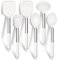 HaWare Set di 6 utensili da cucina in silicone, con manico in acciaio inox, antiaderenti, resistenti al calore, facili da pulire e lavabili in lavastoviglie, colore: bianco