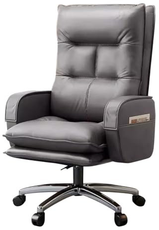 MYVVKIA Computerstuhl Gaming Ergonomischer Bürostuhl Lordosenstütze, Chefsessel aus Pu-Leder gepolstert
