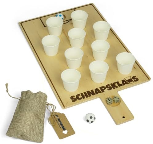 Gravidus Schnapsklaus Das ultimative Party-Trinkspiel 3-in-1 Partyspaß mit Würfeln, Dribbeln & Shot-Pong – Perfekt für Partys, Festivals oder als Geschenk