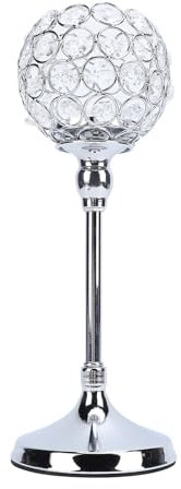 Candelabro de cristal con varilla, elegante candelabro de cristal, decoración de boda, grande para el hogar (gran tamaño)