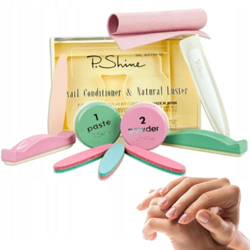 GASHIO® P.SHINE Japanisches Maniküre-Set zur Nagelregeneration und Stärkung der Nagelplatte, Reparaturbehandlung, Gesundes Nagelset Premium
