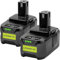 p108 Batterie 18V 5500mAh Batterie au Lithium Remplacement pour ryobi 18V Batterie p108 rb18l50 rb18l40 rb18l25 rb18l15 rb18l13 p107 p122 p104 P105 p102 P103 pour ryobi Batterie Exemoro