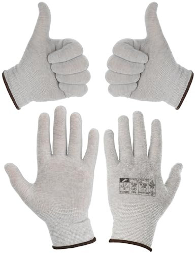 Minadax Präzisions ESD Antistatik Handschuhe FINE - 2 Paar, Größe XS/6 - für filigrane Reparatur, Montage & Reinigung in Elektronik, Feinmechanik, Modellbau, Auto und Motorrad