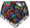 ABEHIK Damen Pailletten Shorts Glitzer Musikfestival Rave Hot Pants Sommer Kurze Partyshorts mit Fransen Karnevalskostüm Bunte L