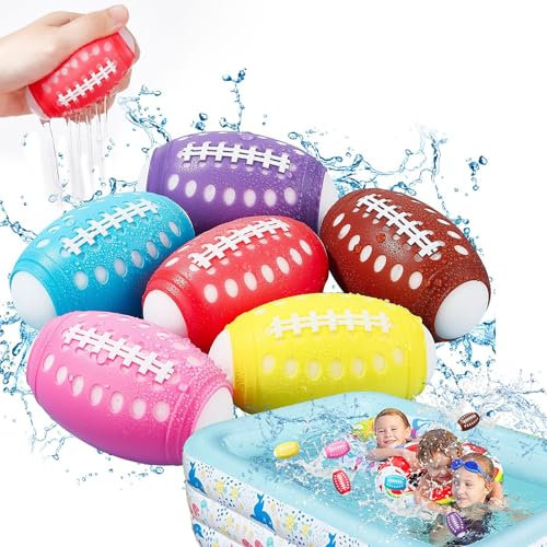 Wasserballons Spielzeug,6X Wiederbefüllbare Wasserbälle Kinderspielzeug - Saugfähige Sommer Wasserspiele Wiederverwendbar Für Garten Pool Jugendliche Und Erwachsene