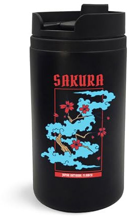 Sakura Japanese Symbol Travel Mug, Travel Tumbler, Insulated Coffee Cup, Portable Mug