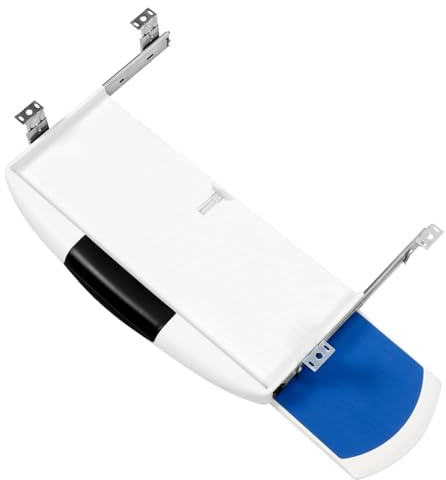 Operitacx Support Clavier Coulissant avec Plateau Souris Tiroir Ergonomique pour Bureau Rail Rétractable Blanc Espace et Confort Optimal