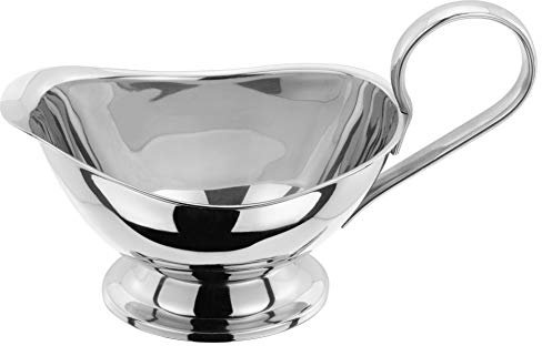 Judge TC154 Medium Stainless Steel Tabletop Gravy Boat, 12cm x 9cm X 19cm, 225ml Dishwasher Safe - 10 Year Guarantee