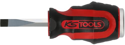 KS Tools Ergotorquemax Schlitz-Schraubendreher, 6mm, Kurze Form, auf Hänger