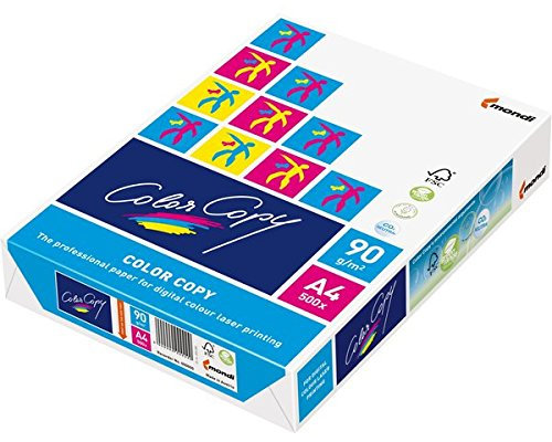 Mondi 2381210051 Farbkopierpapier/DIN A4, geriest 120 g/qm, Inhalt 500 Pack, weiß